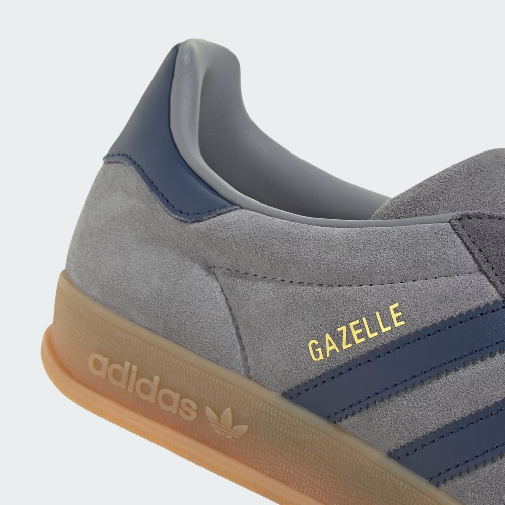 6.5M / 7.5W‎ - [New] Men's adidas Gazelle Indoor Shoes Grey/Night Indigo JQ8397 - Picture 7 of 8